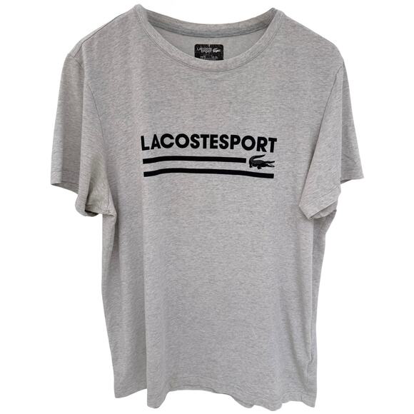 Lacoste Other - Lacoste Sport T Shirt Mens XL Gray Logo Graphic Tee